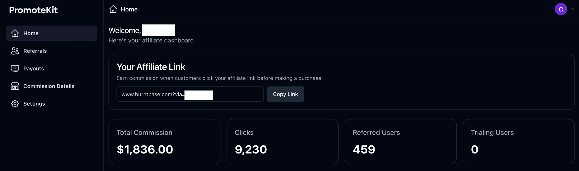 BurntBase Affiliate Program Payouts